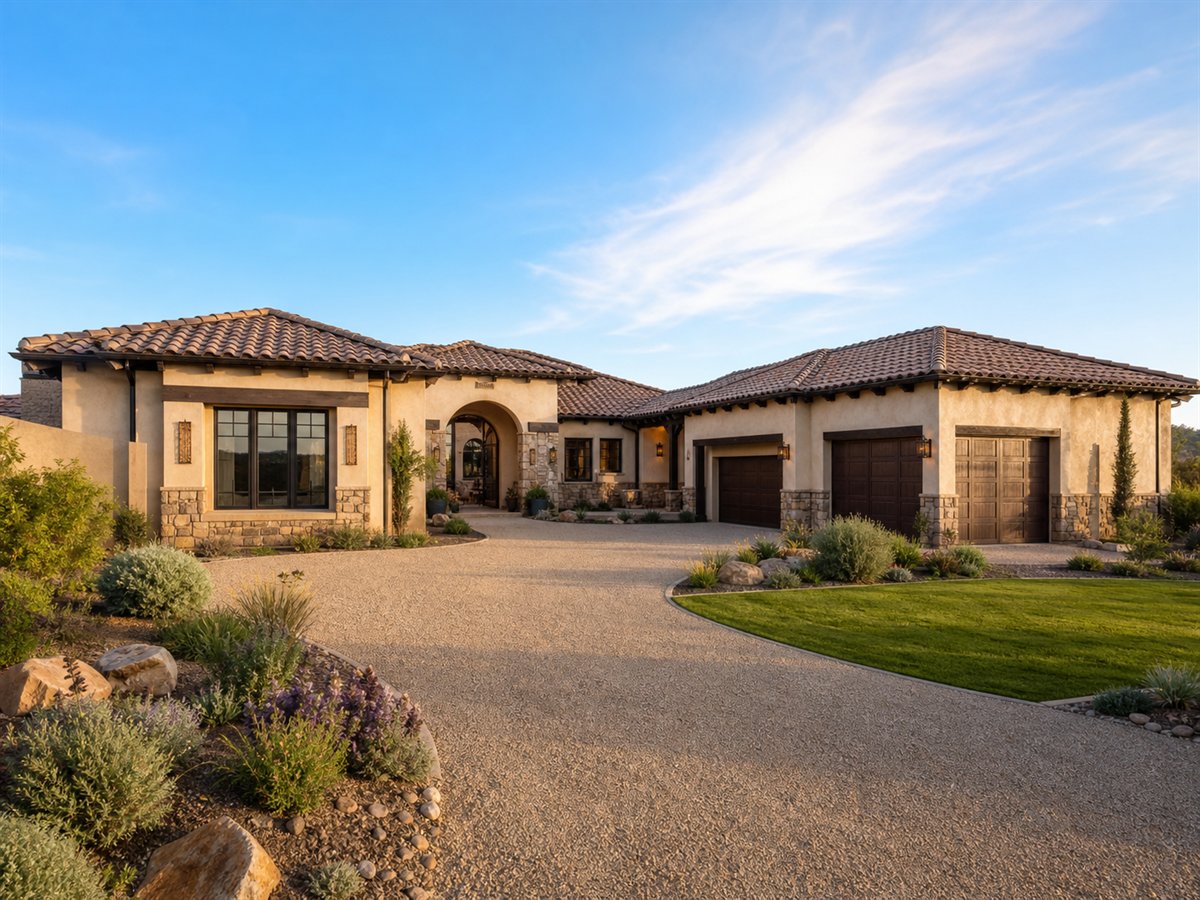 Rancho Cielo 3295, a conceptual 3295-square-foot hacienda-inspired luxury ranch with a $733,750 construction target