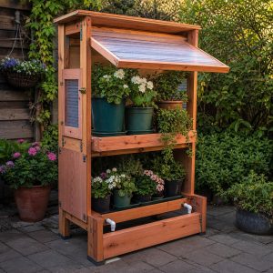 Cedar Sun-Shade Frame for Container Plants
