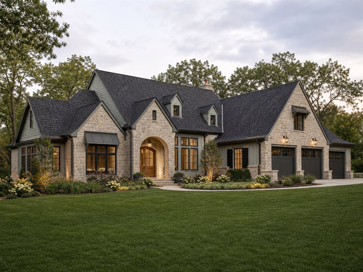 Wyndmere Stone Cottage 3311, a conceptual 3311-square-foot stone-cottage luxury estate with a $738,750 construction target