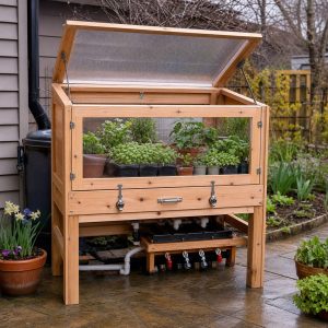 Cedar Pot-Warming Cold Frame for Early Spring