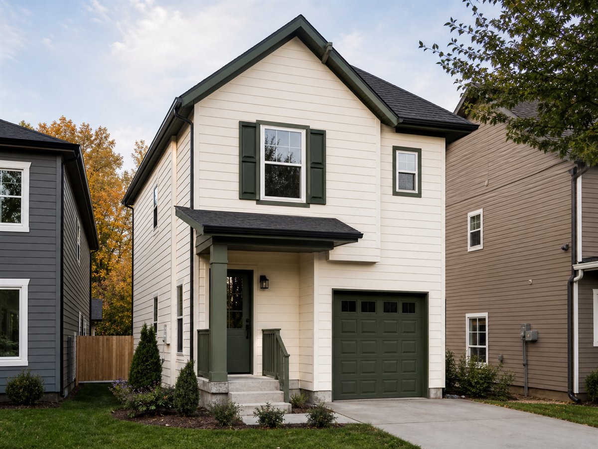 Laneway Cottage 1298, a conceptual 1298-square-foot narrow-lot small cottage with a $224,625 construction target