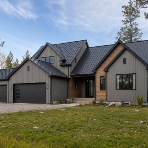 $498,750 Generational Contemporary Gable-Cluster Family Home: 2,545-Sq.-Ft. Five-Bedroom Plan