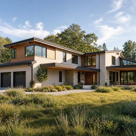 $748,750 Premier Passive-Solar Modern Luxury Home: 3,343-Sq.-Ft. Four-Bedroom Custom Plan