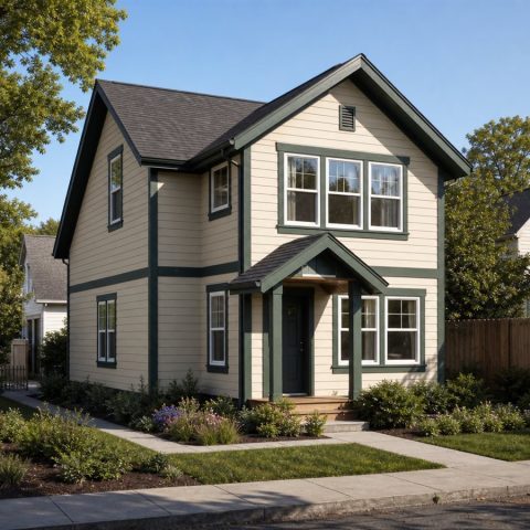 $225,625 Expanded Alley-Oriented Small Home: 1,299-Sq.-Ft. Three-Bedroom Plan
