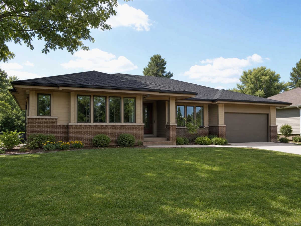 Prairie Grove 1751, a conceptual 1751-square-foot Prairie-style family ranch with a $250,625 construction target