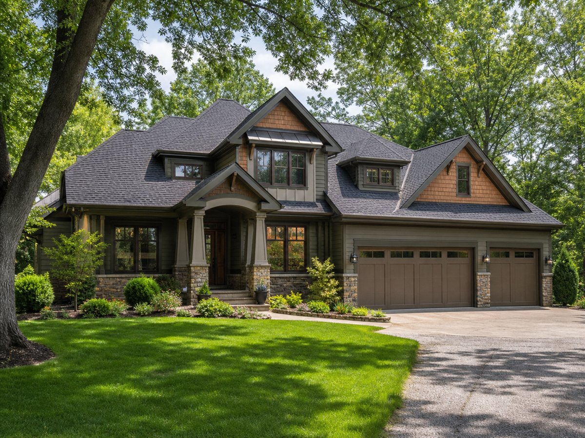 Timbercrest Craftsman 3367, a conceptual 3367-square-foot custom Craftsman home with a $756,250 construction target