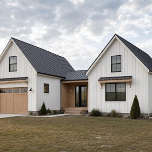 $255,625 Practical Scandinavian Barn-Inspired Family Home: 1,756-Sq.-Ft. Three-Bedroom Plan