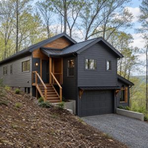 $231,625 Expanded Small Hillside Cabin: 1,337-Sq.-Ft. Three-Bedroom Plan