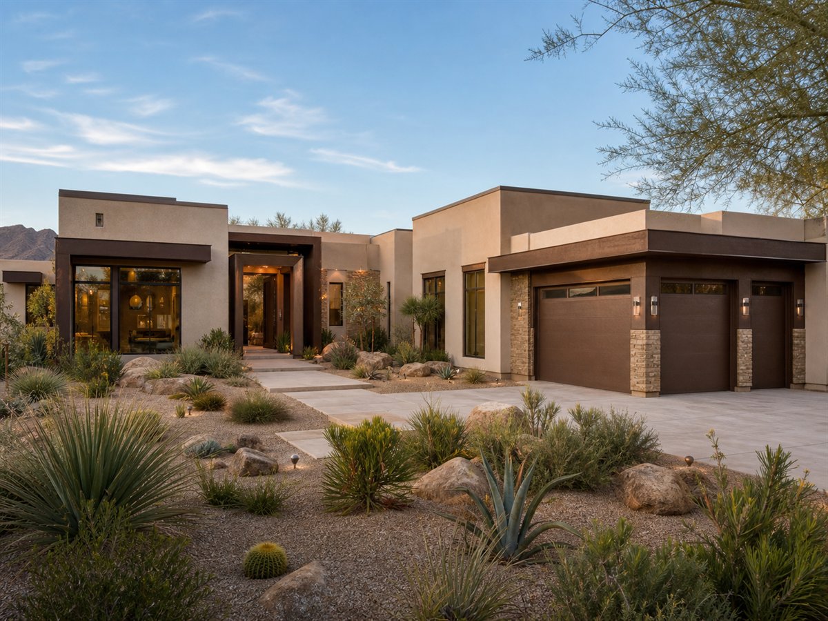 Saguaro Court 3415, a conceptual 3415-square-foot desert-modern courtyard home with a $771,250 construction target
