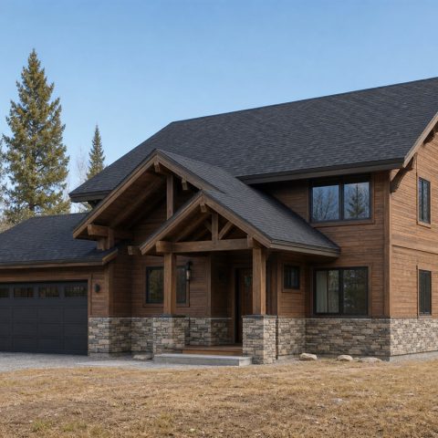 $261,875 Practical Restrained Alpine-Chalet Family Home: 1,802-Sq.-Ft. Three-Bedroom Plan
