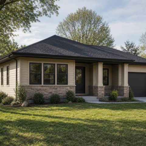 $235,625 Expanded Prairie-Inspired Small Cottage: 1,372-Sq.-Ft. Three-Bedroom Plan