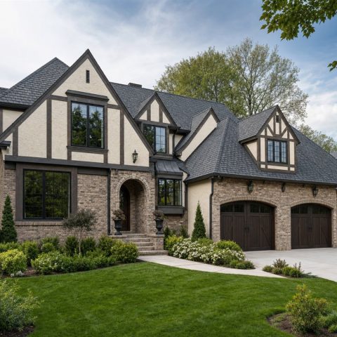 $778,750 Grand Tudor-Revival Custom Home: 3,439-Sq.-Ft. Five-Bedroom Custom Plan