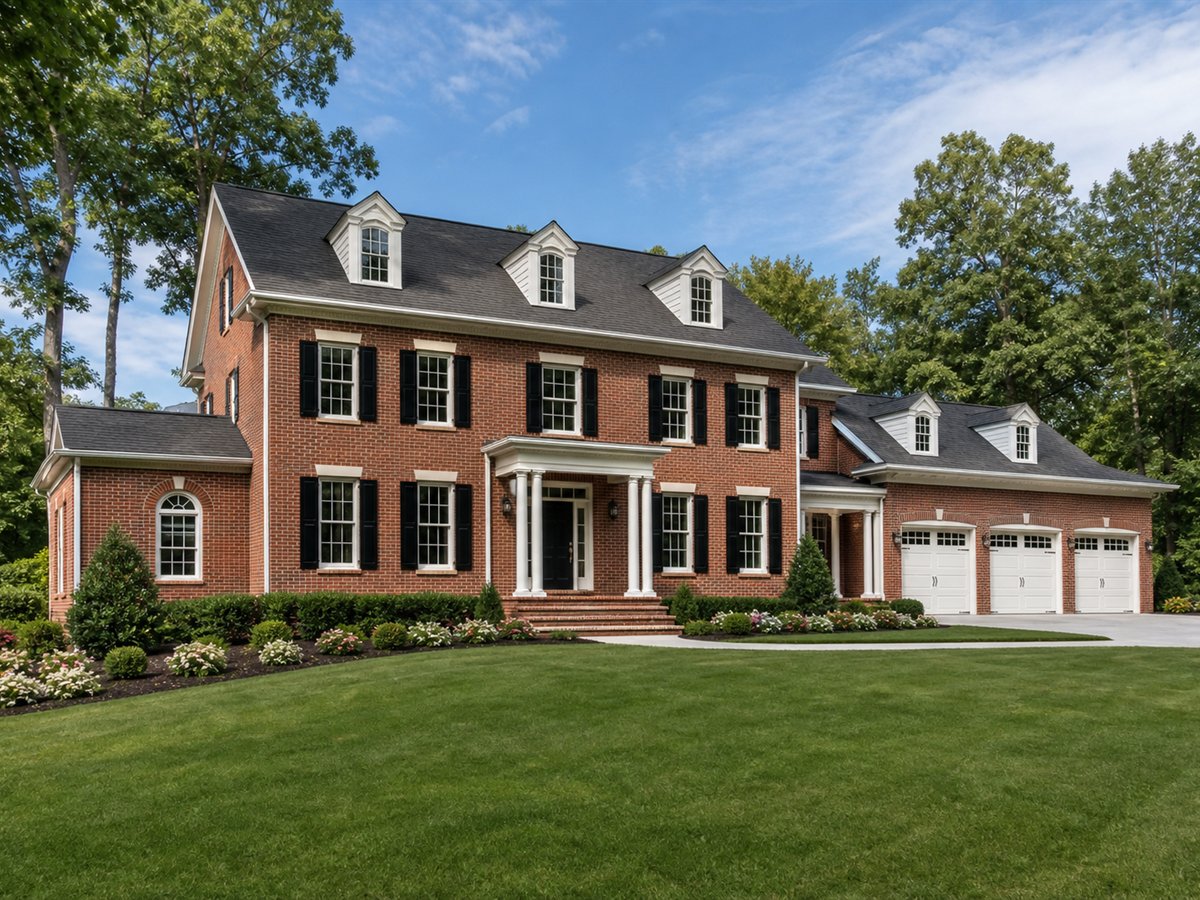 Fairfax Georgian 3447, a conceptual 3447-square-foot Georgian Colonial custom home with a $781,250 construction target