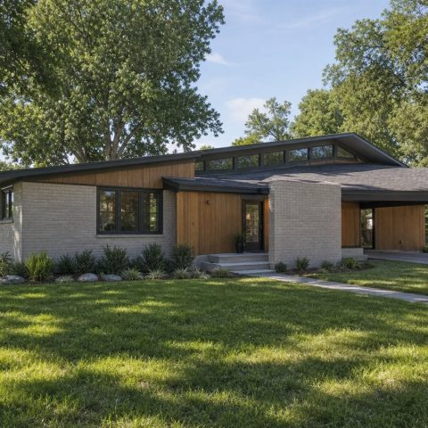 $268,125 Practical Mid-Century-Inspired Family Ranch: 1,808-Sq.-Ft. Three-Bedroom Plan