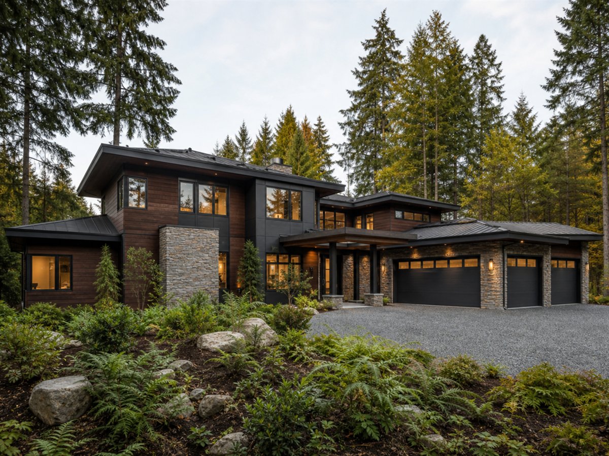 Cascade House 3463, a conceptual 3463-square-foot Pacific Northwest custom home with a $786,250 construction target
