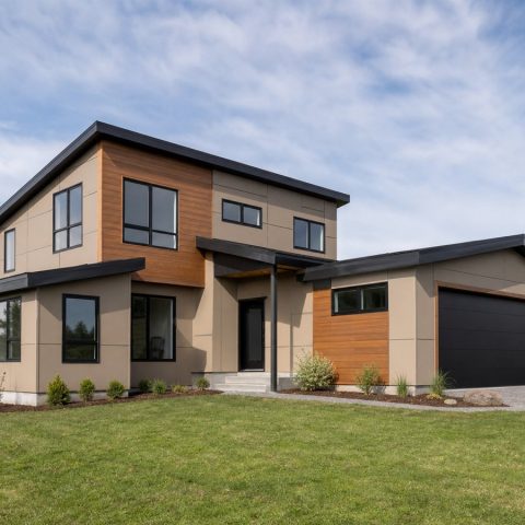 $269,375 Practical Shed-Roof Contemporary Family Home: 1,809-Sq.-Ft. Three-Bedroom Plan