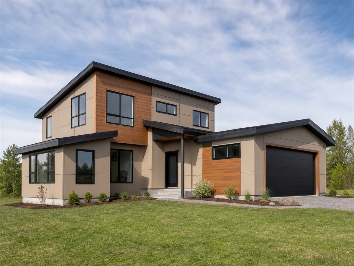 Slope Light House 1809, a conceptual 1809-square-foot shed-roof contemporary family home with a $269,375 construction target