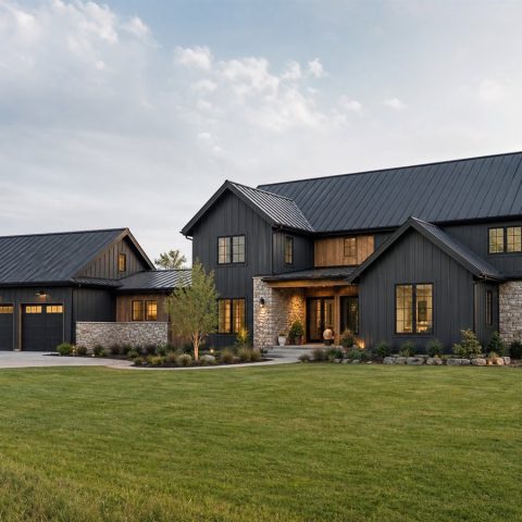 $788,750 Grand Modern Barn Custom Home: 3,471-Sq.-Ft. Five-Bedroom Custom Plan