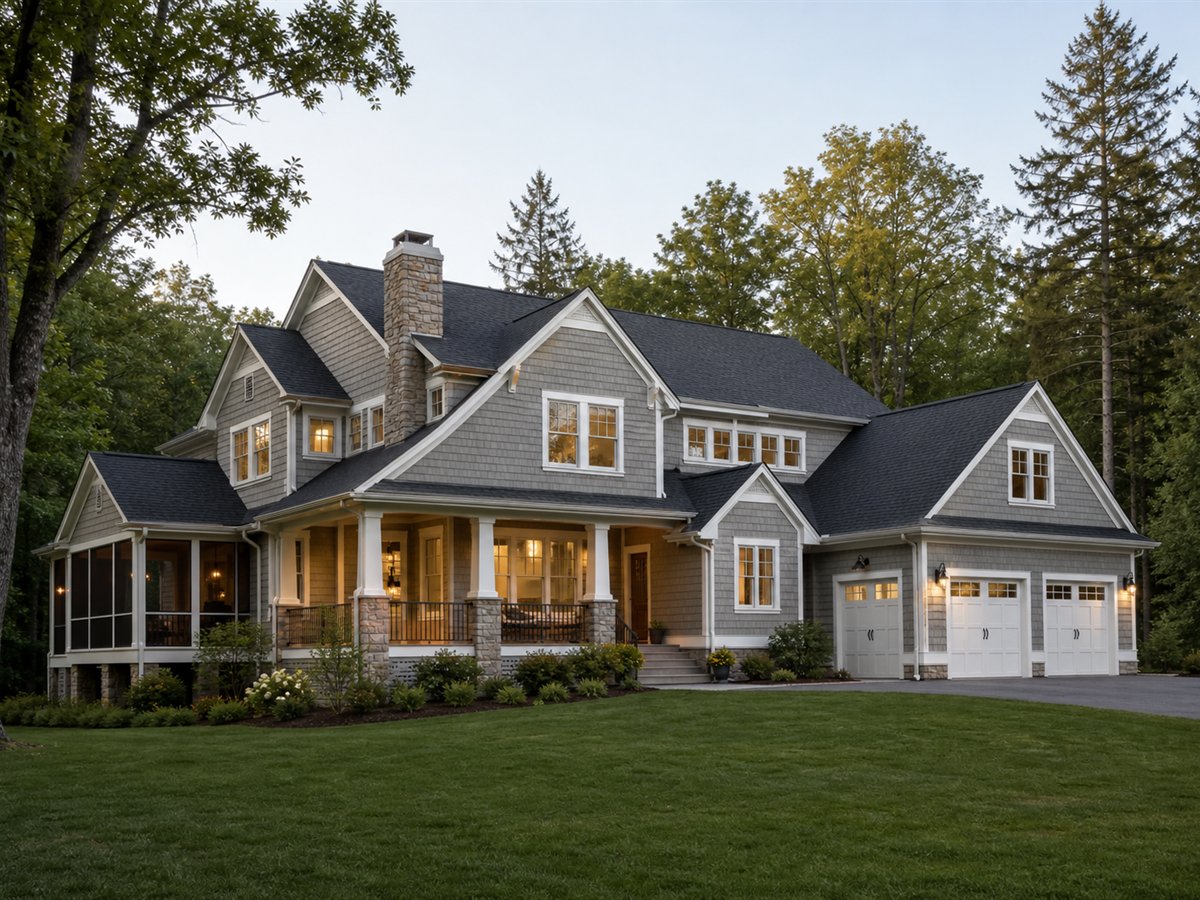 Stillwater House 3479, a conceptual 3479-square-foot lake-house-inspired custom home with a $791,250 construction target