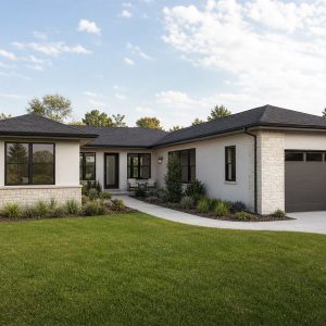 $271,875 Practical Contemporary Courtyard Family Home: 1,852-Sq.-Ft. Three-Bedroom Plan
