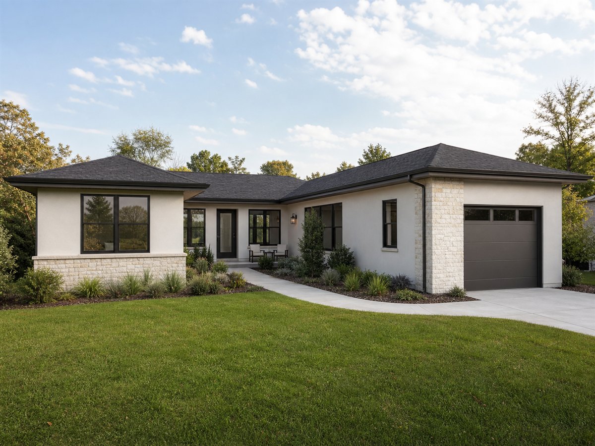 Stonegate Court 1852, a conceptual 1852-square-foot contemporary courtyard family home with a $271,875 construction target