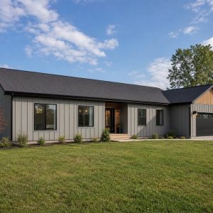 $273,125 Practical Linear Pavilion Family Home: 1,853-Sq.-Ft. Three-Bedroom Plan