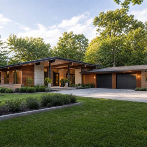 $796,250 Grand Mid-Century Modern Custom Home: 3,495-Sq.-Ft. Five-Bedroom Custom Plan