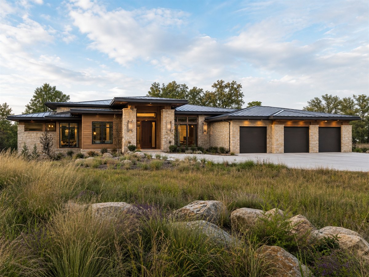 Terra House 3503, a conceptual 3503-square-foot organic contemporary custom home with a $798,750 construction target