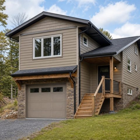 $245,625 Expanded Garage-Under Small Home: 1,414-Sq.-Ft. Three-Bedroom Plan