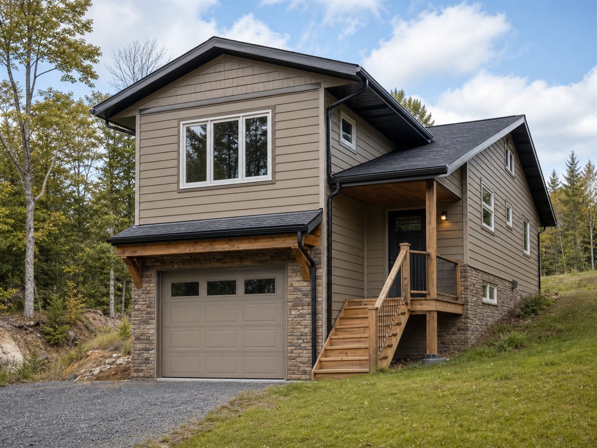 Slope Garage Cottage 1414, a conceptual 1414-square-foot garage-under small home with a $245,625 construction target