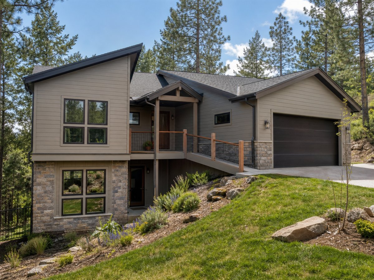 Terrace Ridge House 1856, a conceptual 1856-square-foot stepped hillside family home with a $275,625 construction target