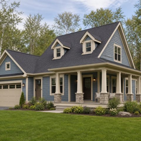 $276,875 Practical Great Lakes-Region Family Cottage: 1,857-Sq.-Ft. Three-Bedroom Plan