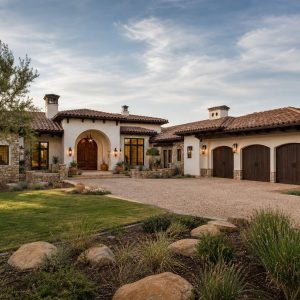 $803,750 Grand Courtyard Hacienda Custom Home: 3,519-Sq.-Ft. Five-Bedroom Custom Plan