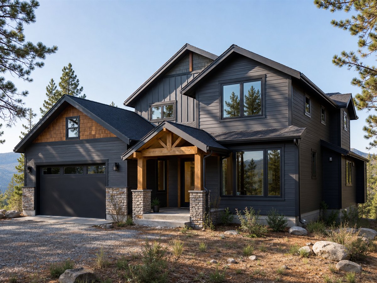 Granite Peak House 1858, a conceptual 1858-square-foot mountain contemporary family home with a $278,125 construction target