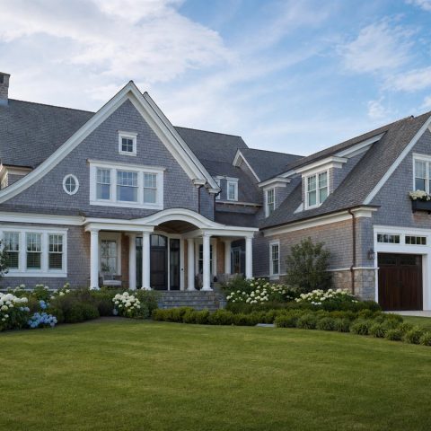 $806,250 Grand New England Shingle-Style Custom Home: 3,527-Sq.-Ft. Five-Bedroom Custom Plan