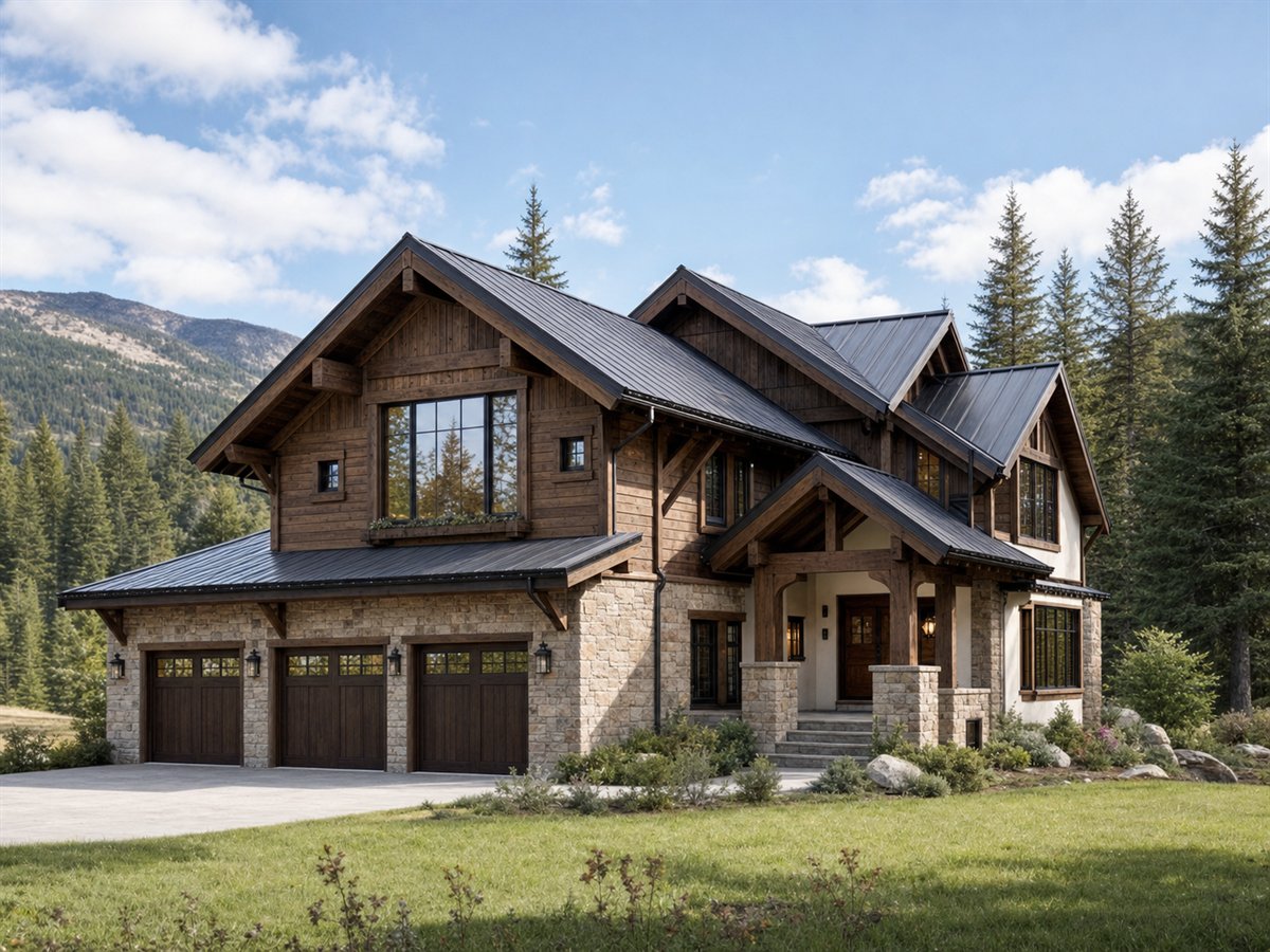 Alpenglow Chalet 3535, a conceptual 3535-square-foot alpine-inspired custom chalet with a $808,750 construction target