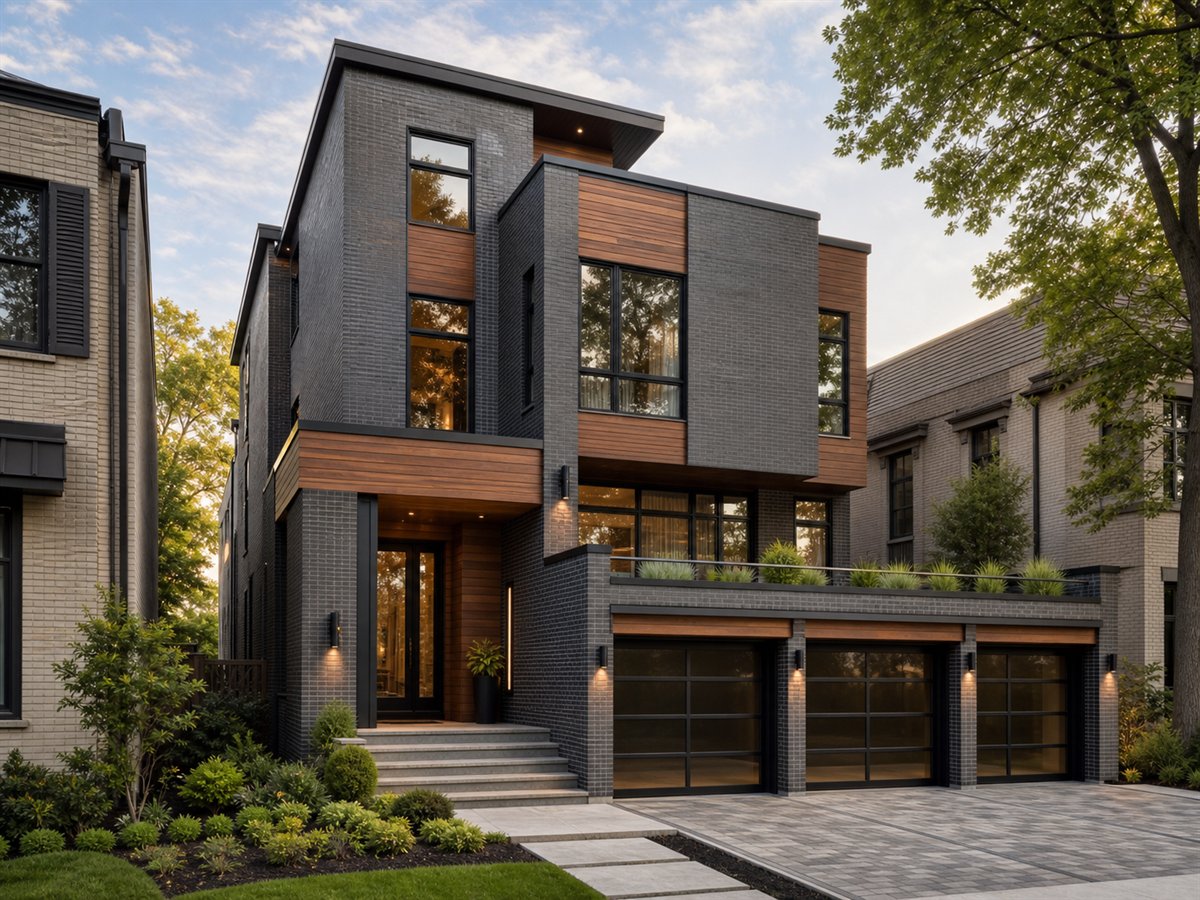 Cityline Custom 3543, a conceptual 3543-square-foot urban narrow-lot luxury home with a $811,250 construction target