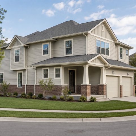 $281,875 Practical Corner-Lot Side-Entry Family Home: 1,902-Sq.-Ft. Three-Bedroom Plan
