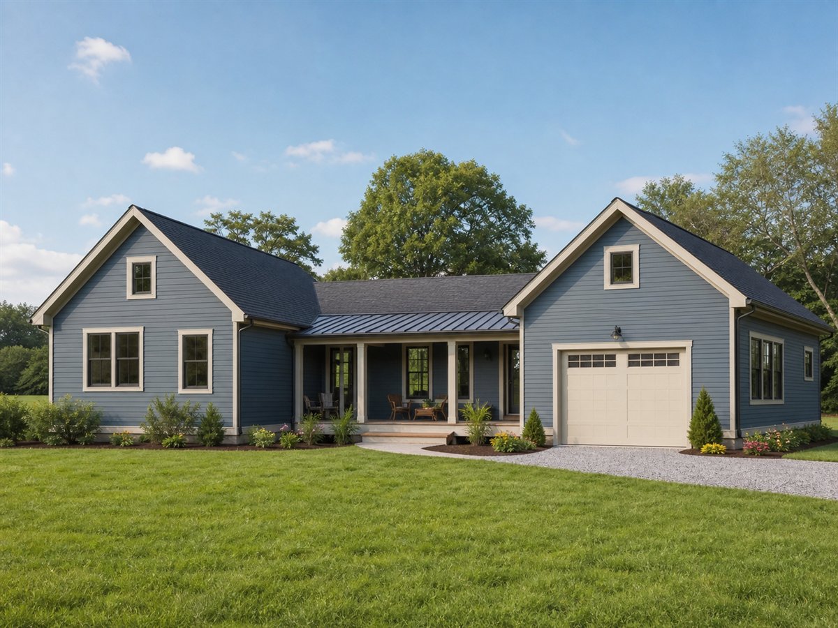 Twin Gable Family House 1906, a conceptual 1906-square-foot dual-cottage-inspired single-family home with a $285,625 construction target