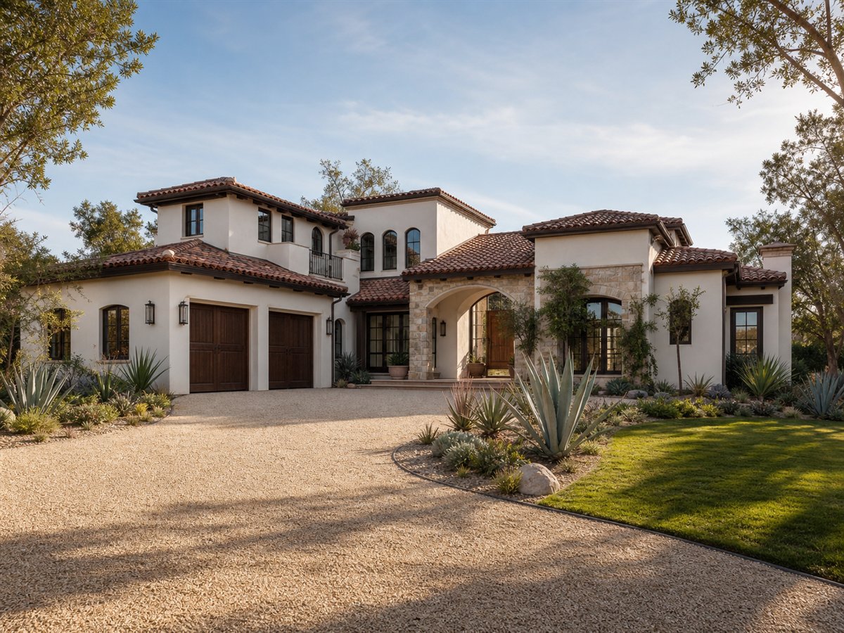 Santa Luz House 3575, a conceptual 3575-square-foot Spanish-revival custom home with a $821,250 construction target
