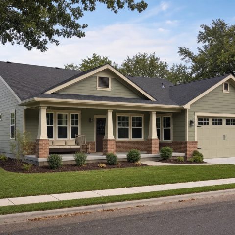 $288,125 Practical Aging-In-Place Family Bungalow: 1,908-Sq.-Ft. Three-Bedroom Plan