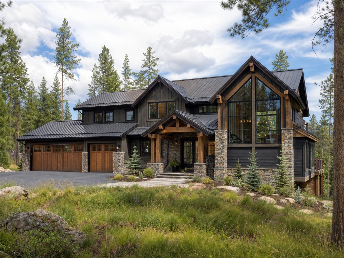 Redstone Lodge 3591, a conceptual 3591-square-foot Colorado lodge custom home with a $826,250 construction target