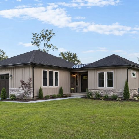 $289,375 Practical Multigenerational Wing Family Home: 1,909-Sq.-Ft. Three-Bedroom Plan