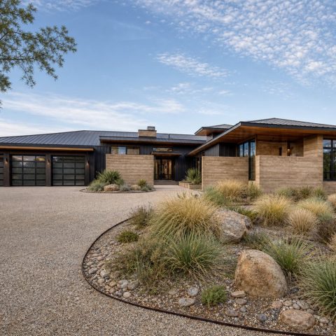$831,250 Grand Rammed-Earth Contemporary Custom Home: 3,607-Sq.-Ft. Five-Bedroom Custom Plan