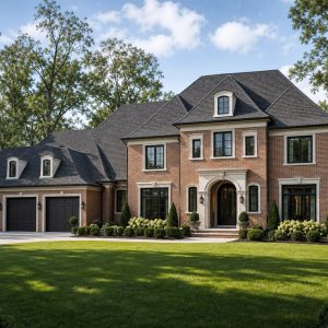 $838,750 Grand Brick Manor Revival Custom Home: 3,631-Sq.-Ft. Five-Bedroom Custom Plan