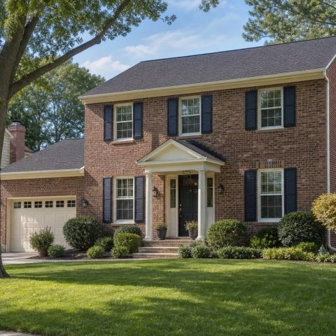 $298,125 Practical Brick Colonial Family Home: 1,958-Sq.-Ft. Three-Bedroom Plan