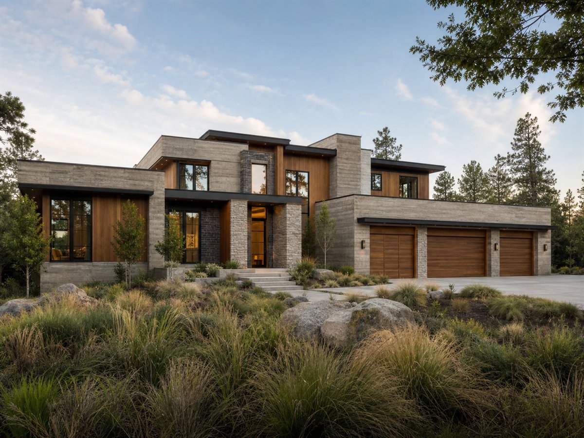 Hearth Concrete House 3655, a conceptual 3655-square-foot soft-Brutalist luxury home with a $846,250 construction target