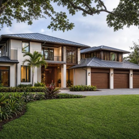 $848,750 Grand Tropical-Modern Custom Home: 3,663-Sq.-Ft. Five-Bedroom Custom Plan