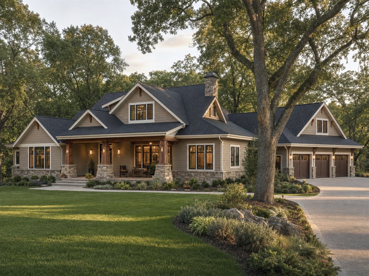 Grand Oak Bungalow 3671, a conceptual 3671-square-foot luxury bungalow estate with a $851,250 construction target
