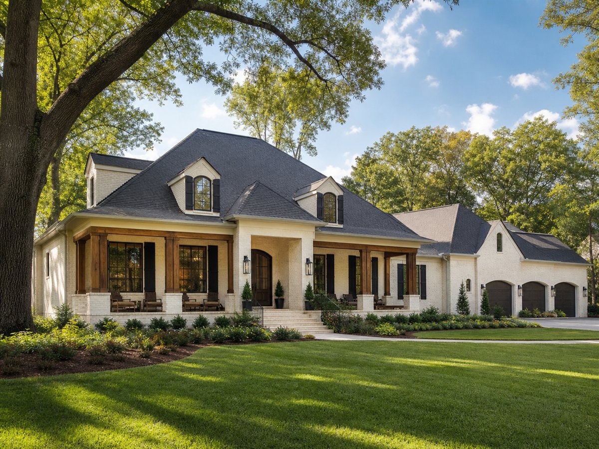 Bayou Oaks House 3687, a conceptual 3687-square-foot Acadian-inspired custom home with a $856,250 construction target